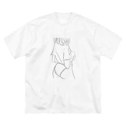 水着少女 ビッグシルエットTシャツ