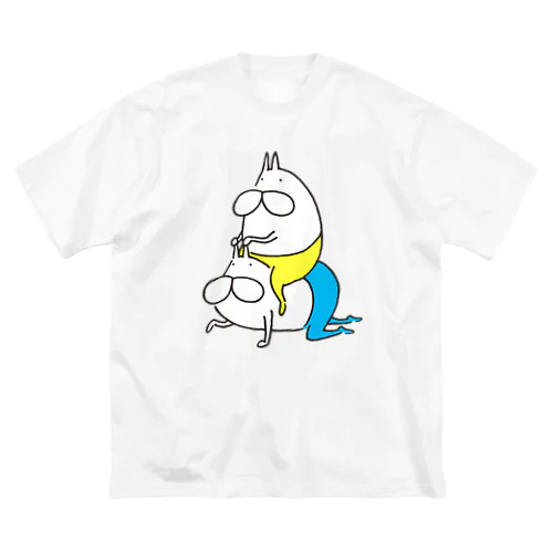 ねこタイツの移動 ビッグシルエットTシャツ