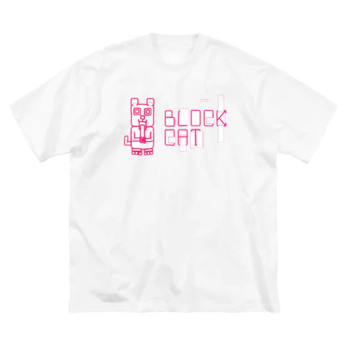 #BLOCKCAT（赤） ビッグシルエットTシャツ