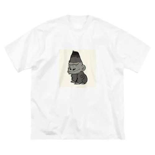 おこってないよゴリラくん ビッグシルエットTシャツ