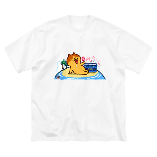 メタボ猫さんの夏休み ビッグシルエットTシャツ