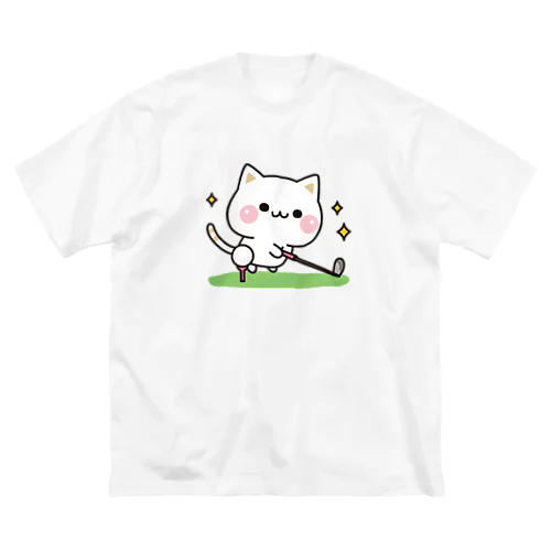 気づかいのできるネコ　ゴルフver. ビッグシルエットTシャツ