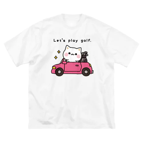 気づかいのできるネコ　ゴルフ4ver. ビッグシルエットTシャツ