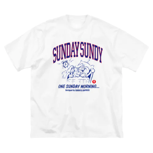 SUNDAY SUNDY No.1(カレッジロゴ) ビッグシルエットTシャツ