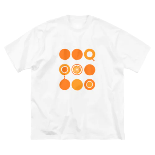オレンジ 루즈핏 티셔츠