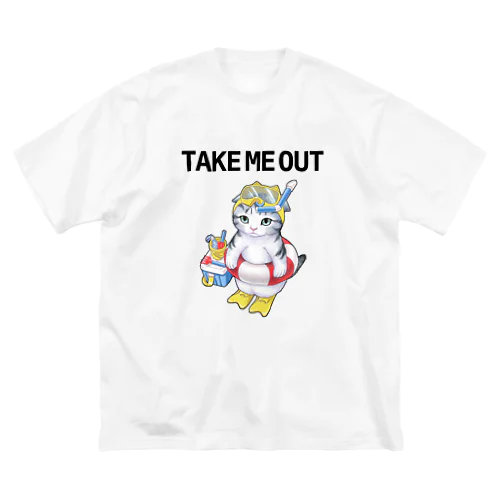 つれてけ猫 ビッグシルエットTシャツ