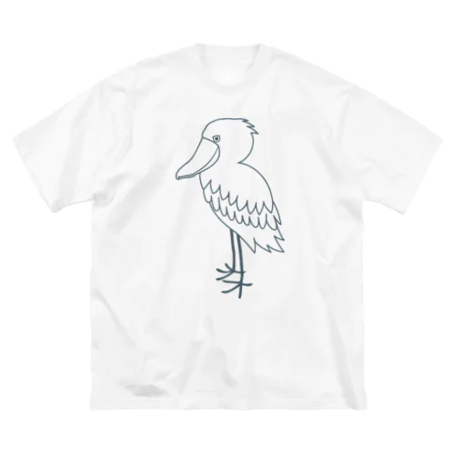 ハシビロコウ ビッグシルエットTシャツ