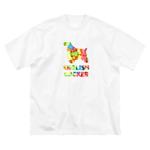 イングリッシュコッカースパニエル　骨ガム ビッグシルエットTシャツ