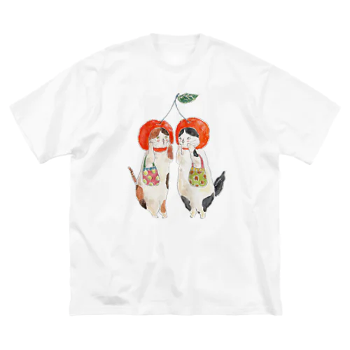 さくらんぼマダムにゃんこ Big T-Shirt