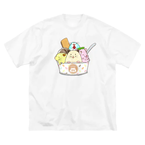 はむアイスクリーム ビッグシルエットTシャツ