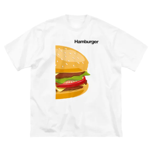 Big Humburger--大きいハンバーガー- ビッグシルエットTシャツ