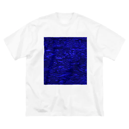 water surface 009 navy blue ビッグシルエットTシャツ