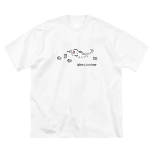 Take_it_slow＆easy.　呑んだくれ ビッグシルエットTシャツ