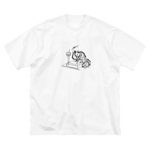 講談する猫 ビッグシルエットTシャツ