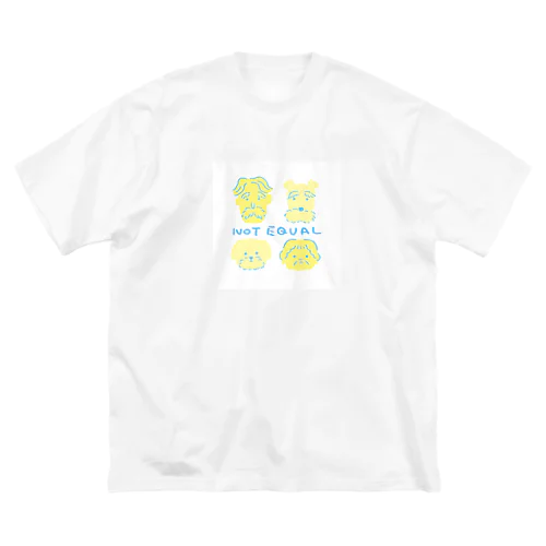 NOT EQUAL（yellow） ビッグシルエットTシャツ