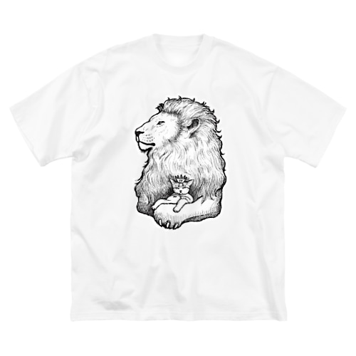 カブと獅子(モノクロ) Big T-Shirt