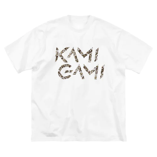 『KAMI-GAMI』typography カモフラ ビッグシルエットTシャツ