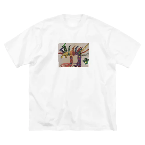 Rainbow Large snake ビッグシルエットTシャツ