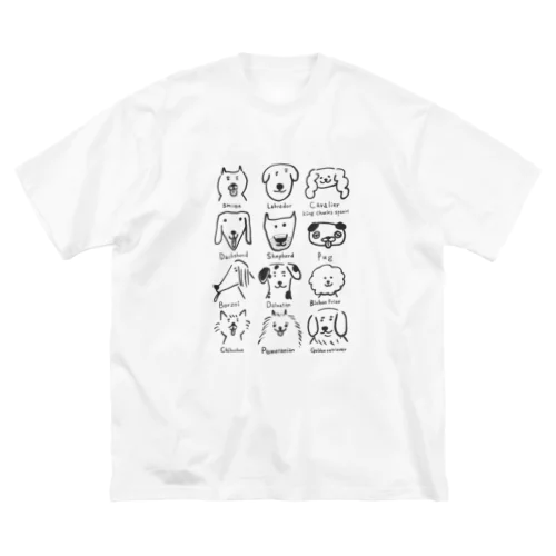 うろ覚えワンちゃん(線濃いめ) ビッグシルエットTシャツ