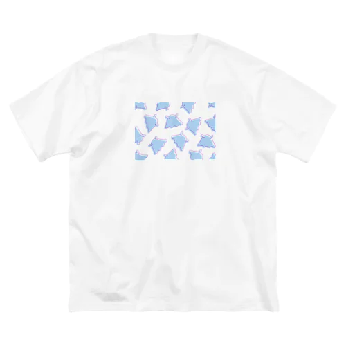 メンダコパーティー(青) ビッグシルエットTシャツ