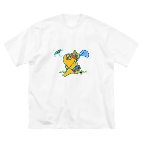 ラジカセ好きなメタボ猫さんの夏の夢。 ビッグシルエットTシャツ