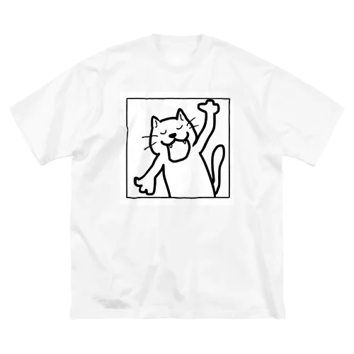 歌うネコ ビッグシルエットTシャツ