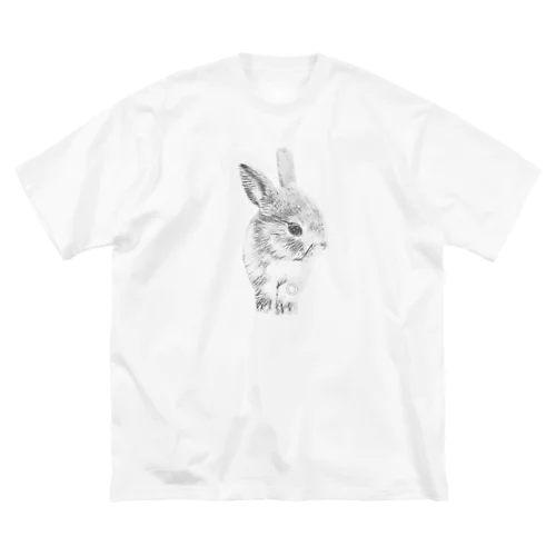 ネザーランドドワーフ　うさぎ ビッグシルエットTシャツ