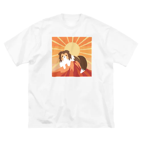 シェルティ×富士山(赤) Big T-Shirt