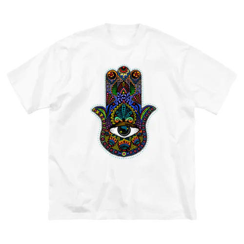 hamsa カラー ビッグシルエットTシャツ