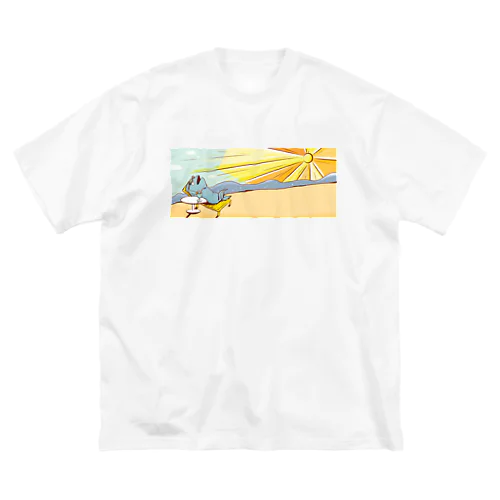 ウオウオinバカンス🏖 ビッグシルエットTシャツ