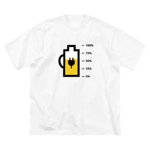 ビール充電中 ビッグシルエットTシャツ