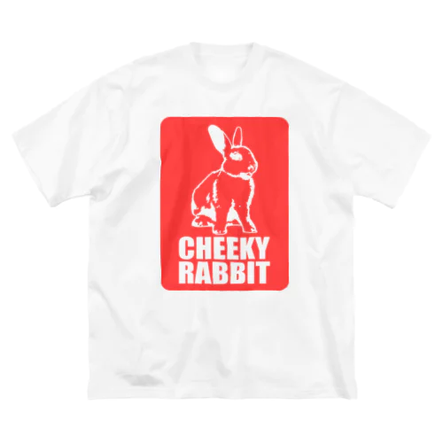 CR002_CheekyRabbit_pink Big T-Shirt