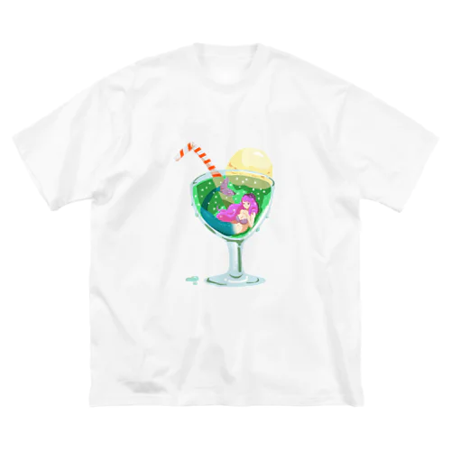 メロン人魚ソーダ ビッグシルエットTシャツ