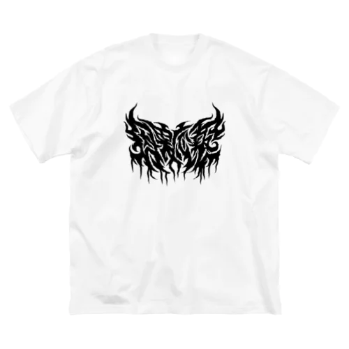 四字熟語 - 因果応報 Death Metal Logo デスロゴ  ビッグシルエットTシャツ