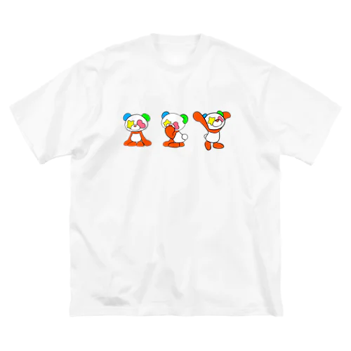 3連ぱんだ ビッグシルエットTシャツ