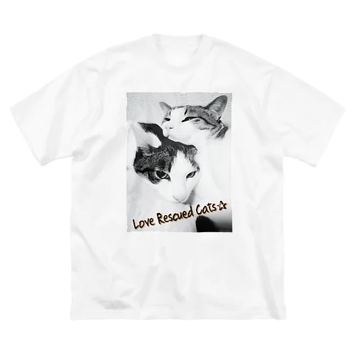 Love Rescued Cats ビッグシルエットTシャツ