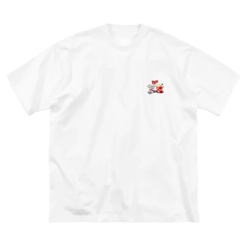 Drink&Popcorn ビッグシルエットTシャツ