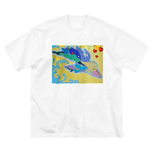 Mary's  tweets『ワーイ、海水浴って最高!!』 ビッグシルエットTシャツ