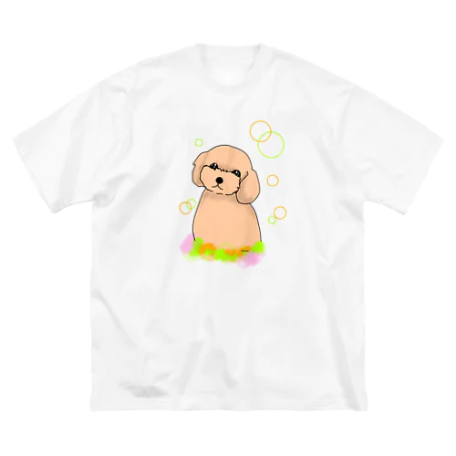 トイプードル癒し犬 ビッグシルエットTシャツ