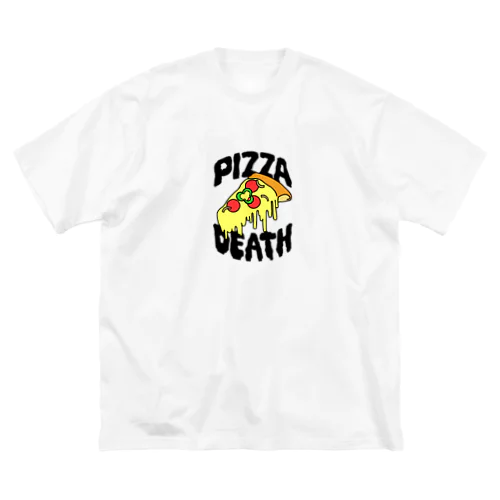 ピザデス (black) ビッグシルエットTシャツ