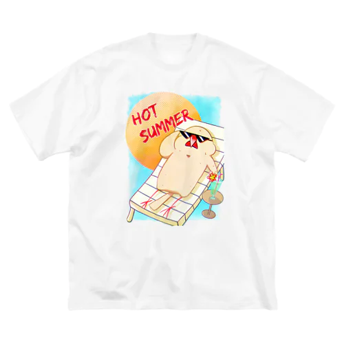 文鳥Tシャツ（HOT SUMMER） ビッグシルエットTシャツ