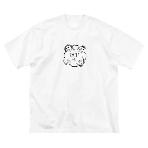 【黒】smile　golf/ゴルフ好き ビッグシルエットTシャツ