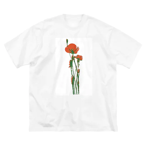 Wild Poppies ビッグシルエットTシャツ