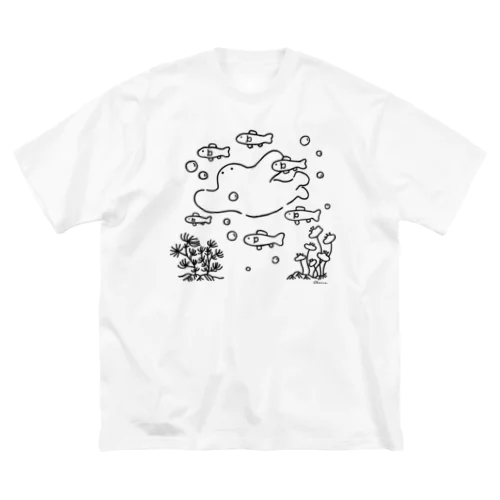 清流を泳ぐだいだらぼっち ビッグシルエットTシャツ