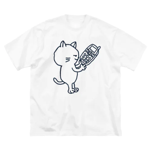 ガラケー猫 ビッグシルエットTシャツ