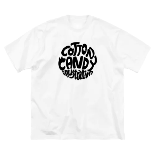 Cotton Candy(ブラック) ビッグシルエットTシャツ