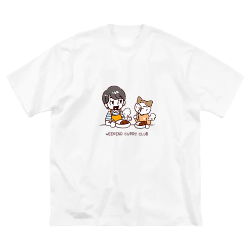 架空のカレークラブ「WEEKEND CURRY CLUB」 ビッグシルエットTシャツ