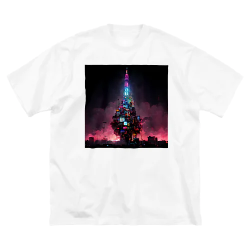  A mountain of dolls, a giant sword thrusting through the air, May rain, a burning tower of Babel, ビッグシルエットTシャツ