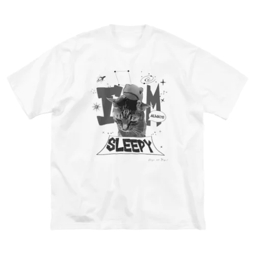 I`m always sleepy（猫） ビッグシルエットTシャツ