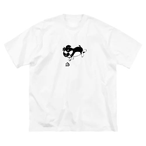 ゴロゴロする犬 ビッグシルエットTシャツ